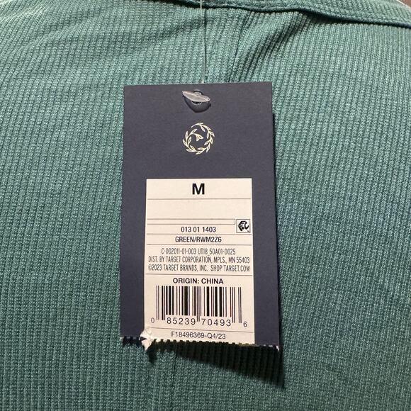 Universal Thread Women's Long Sleeve, Ribbed T-shirt, Green, Size Medium New - Picture 3 of 6